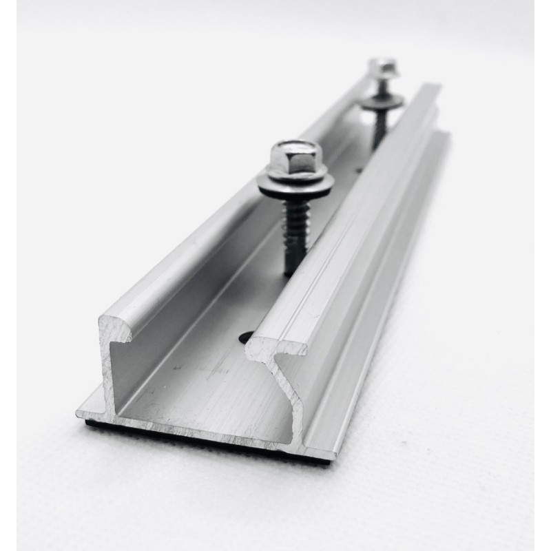 MINI RAIL H20 para anclaje a chapa (Equivalente a SUNFER S06)